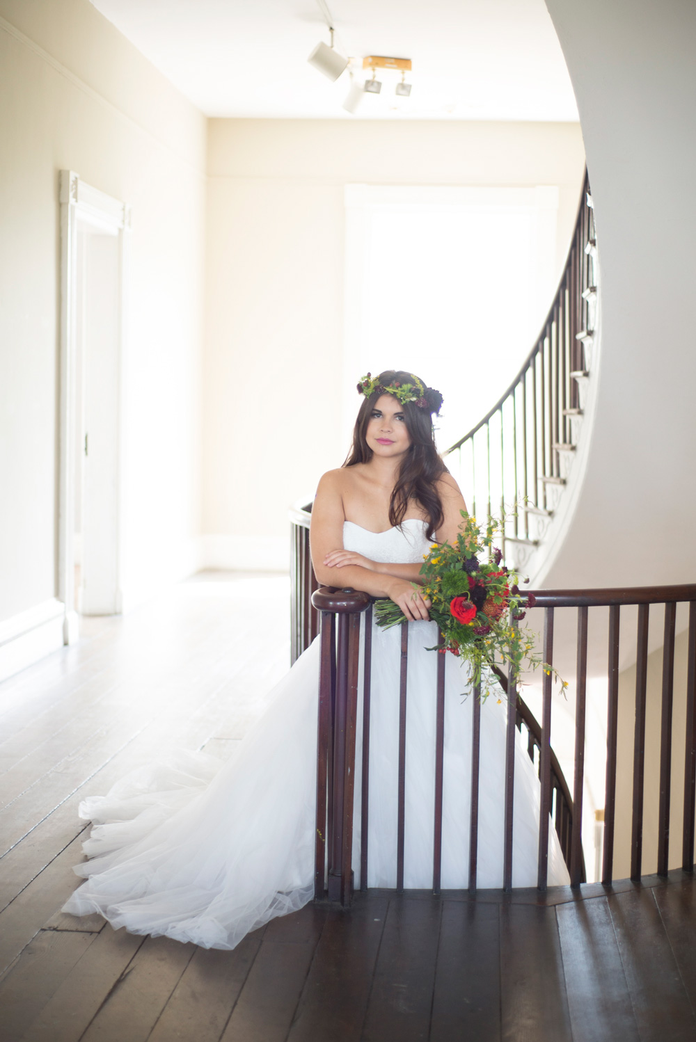 Bridal Portraits Staircase Photos by Lumarie